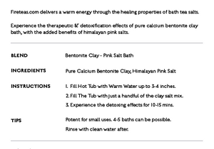 Bentonite Clay Bath with Himalayan Pink Salt